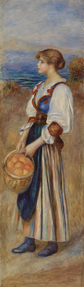 Barnes Collection Online — Pierre-Auguste Renoir: Girl with Basket of  Oranges (Marchande d'oranges)